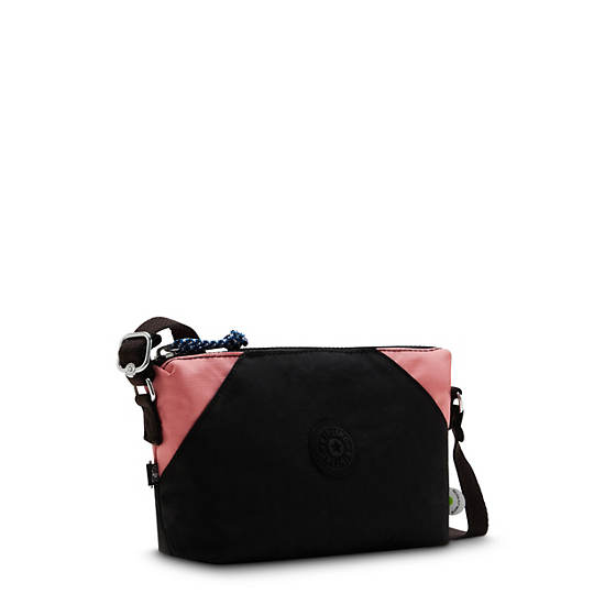 Bolsos Cruzados Kipling Art Extra Small Negros Rosas | MX 1081OK